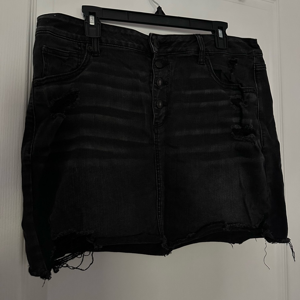 Black American Eagle Mini Jean Skirt